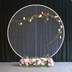 AI46A 2m stand round mesh backdrop foldable