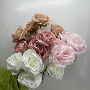 BS63  5 heads bunch of rose