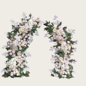 Flower Arrangment in Green, white and champagne (price is for flowers only)